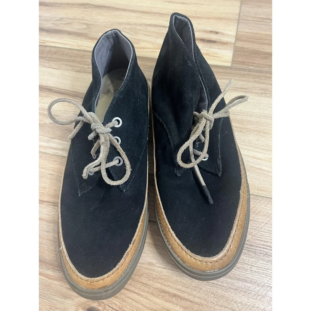 SeaVees Maslon Desert Boots Mens Size 8 Black Suede‎ Chukka Casual Lace Up Shoes